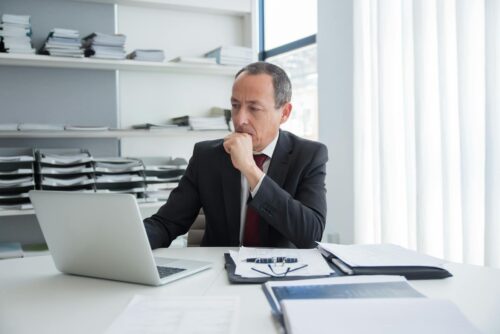 man at computer